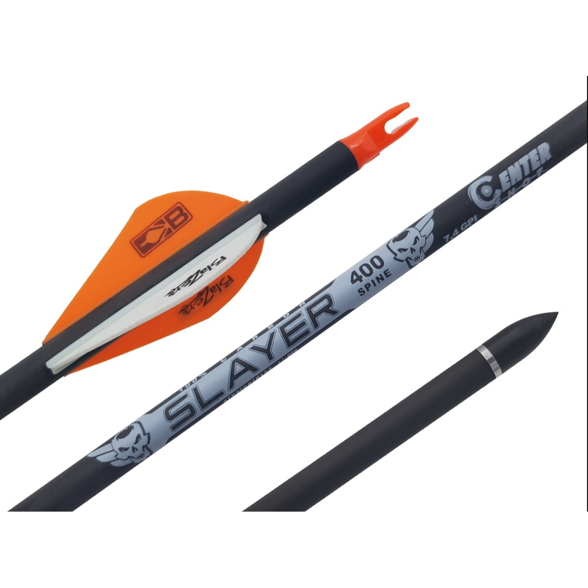 Стрела лучная карбоновая Centershot Slayer 400 оперение Blazer 2", red