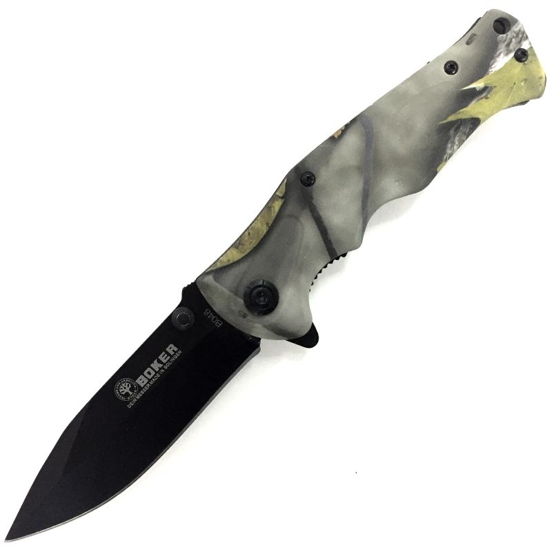 Тактический складной нож Boker B048, листва