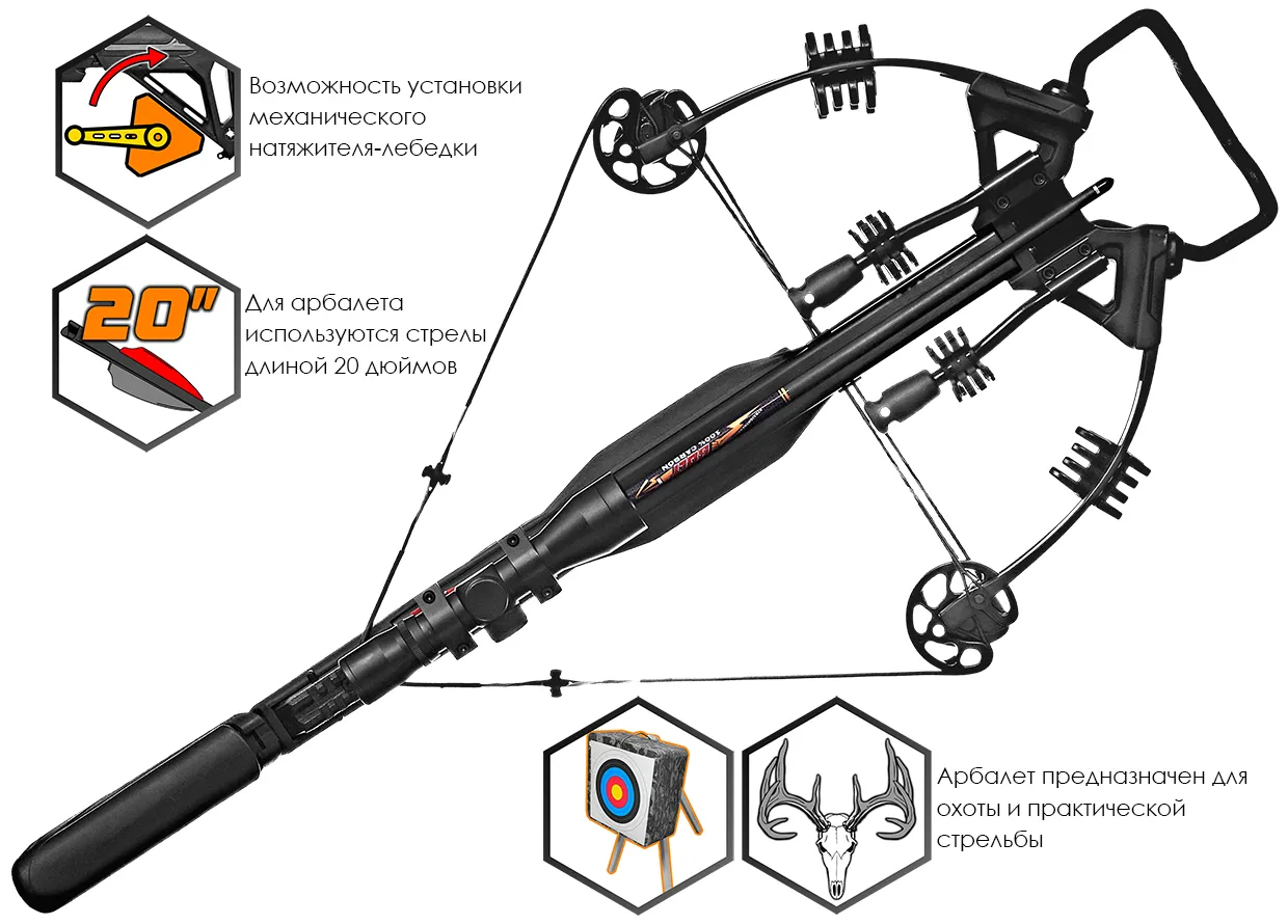 Арбалет блочный Ek Blade Plus черный (c комплектацией)