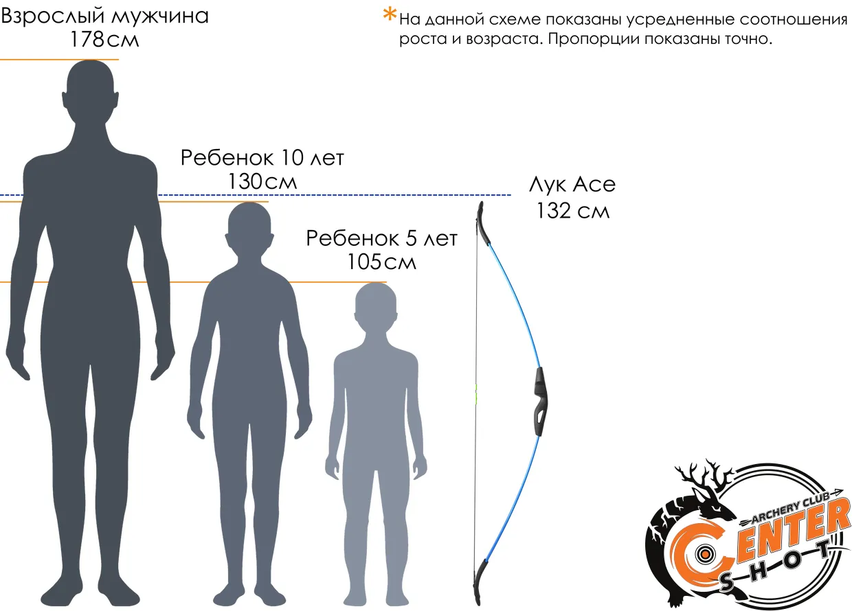 Лук детский классический Ace черный