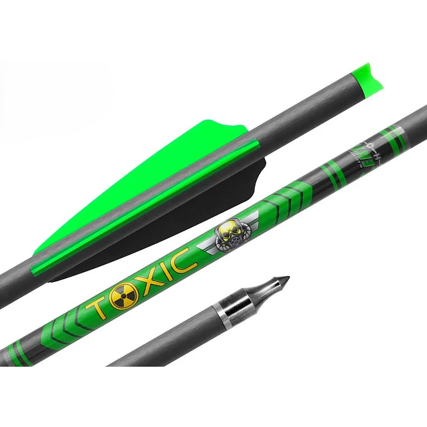 Стрела арбалетная Mix Carbon Centershot Toxic 22" Half Moon Nock (Field)
