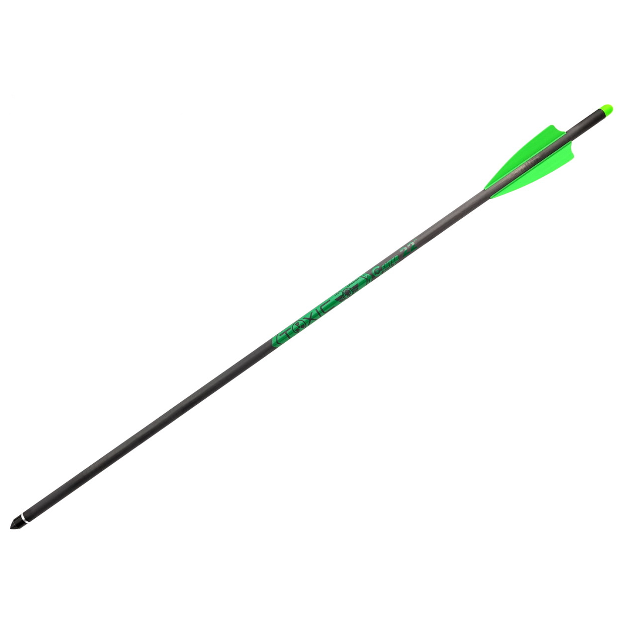 Стрела арбалетная карбоновая Centershot Toxic Carbon 22" Half Moon Nock (Bullet)