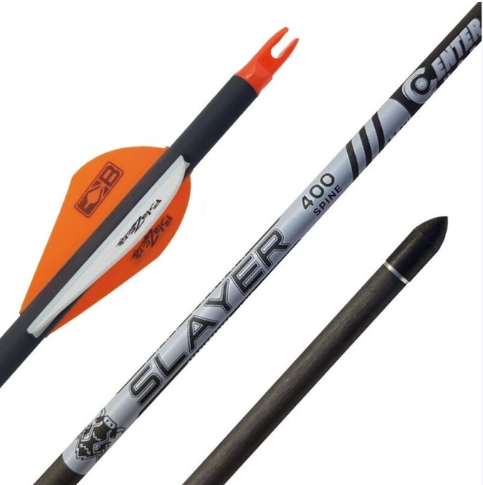 Стрела лучная карбоновая Centershot Slayer 350 оперение Blazer 2", orange
