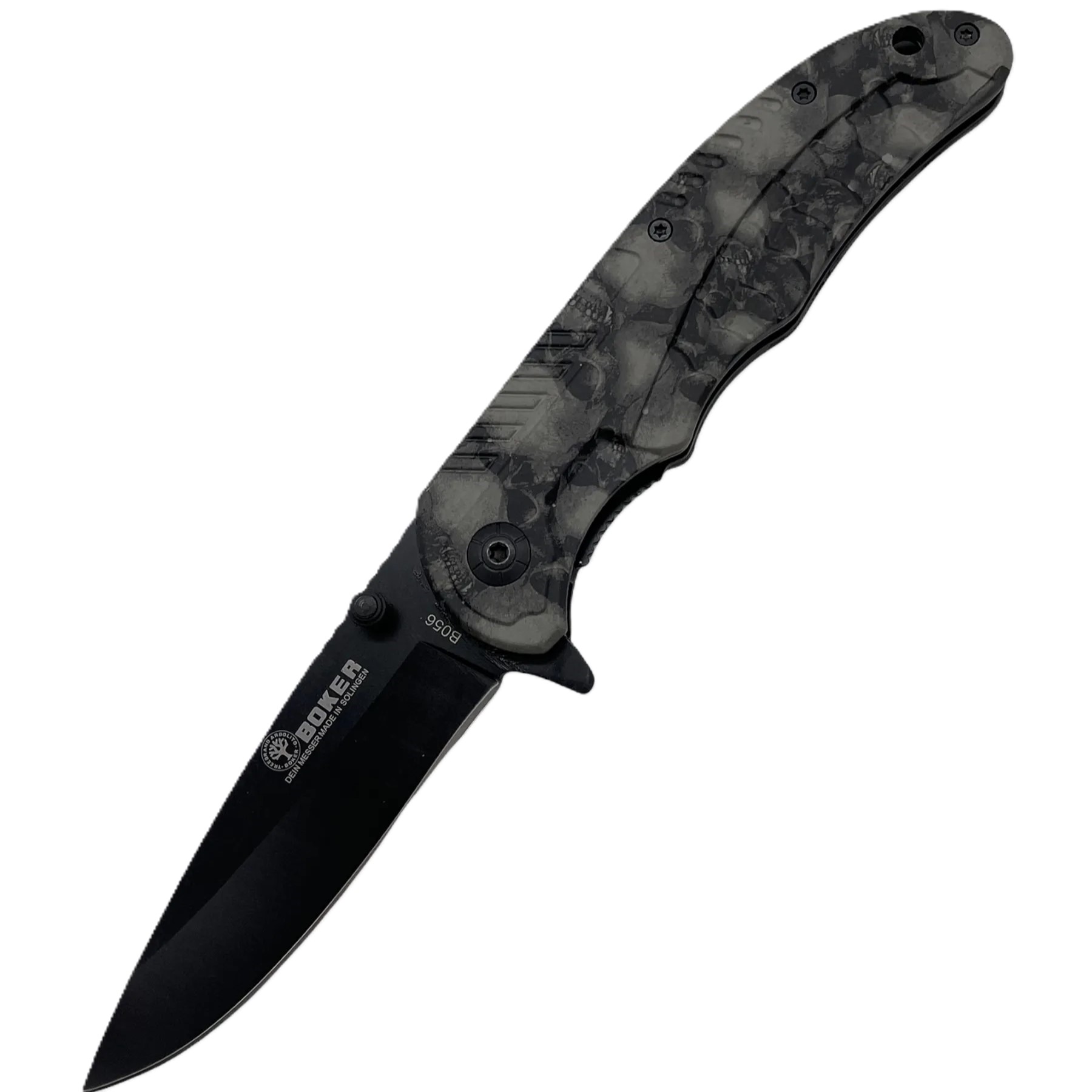 Тактический складной нож Boker B056, череп