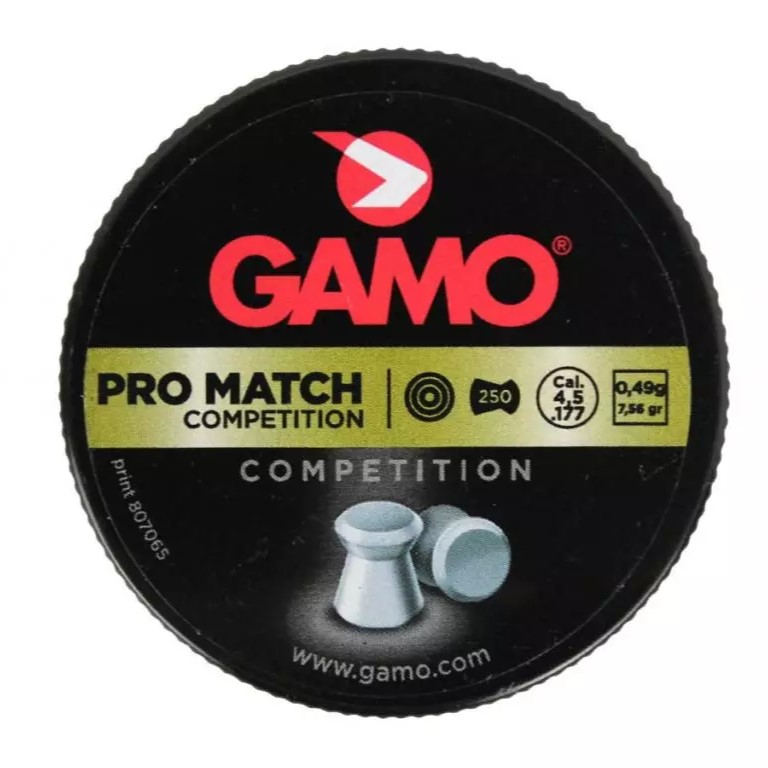 Пули пневматические Gamo Pro Match 4,5 мм 0,49 грамма (250 шт.)