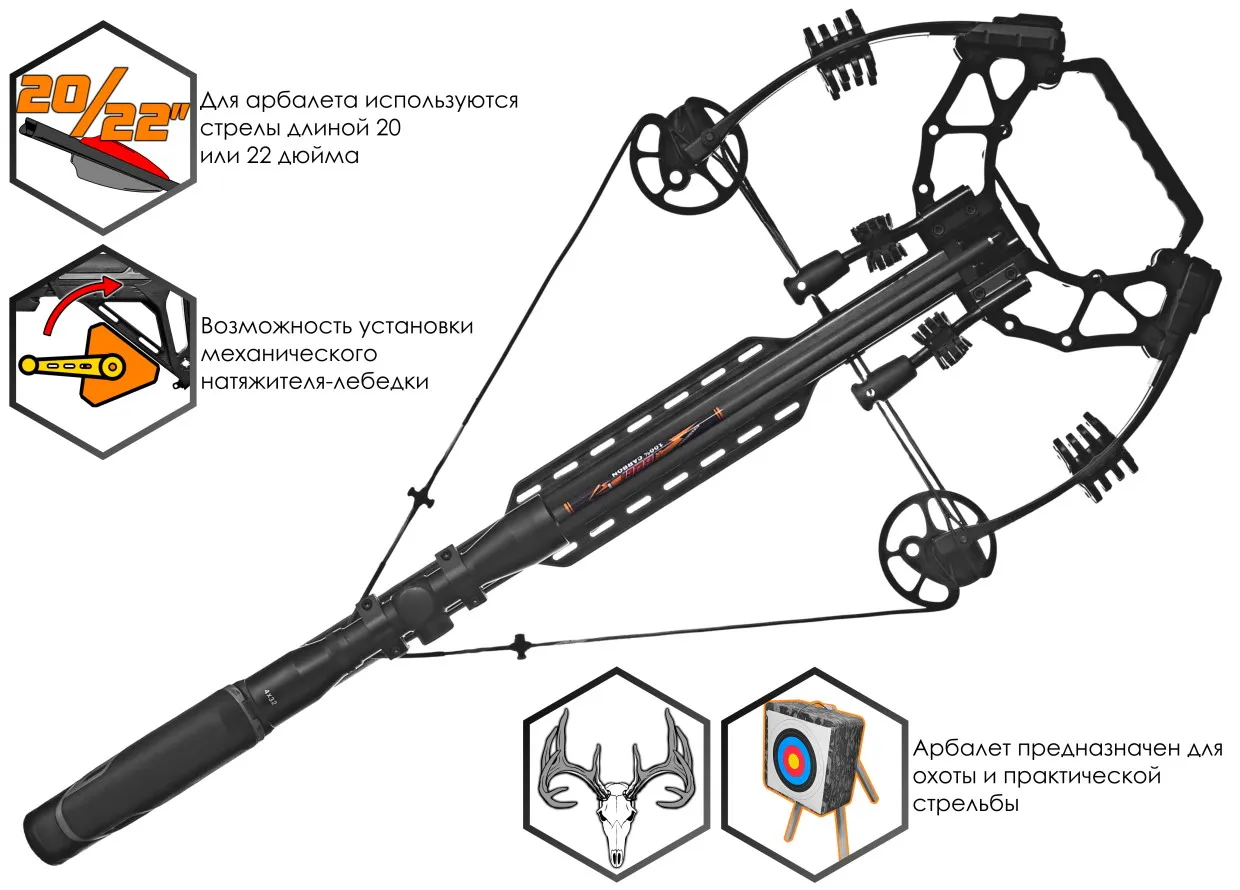 Арбалет блочный Ek Accelerator 410 Plus (Жнец 410) черный (c комплектом)